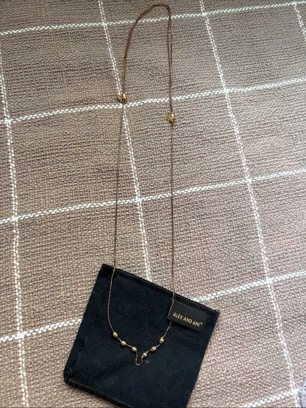 Alex and Ani Gold Beaded adjustable Necklace